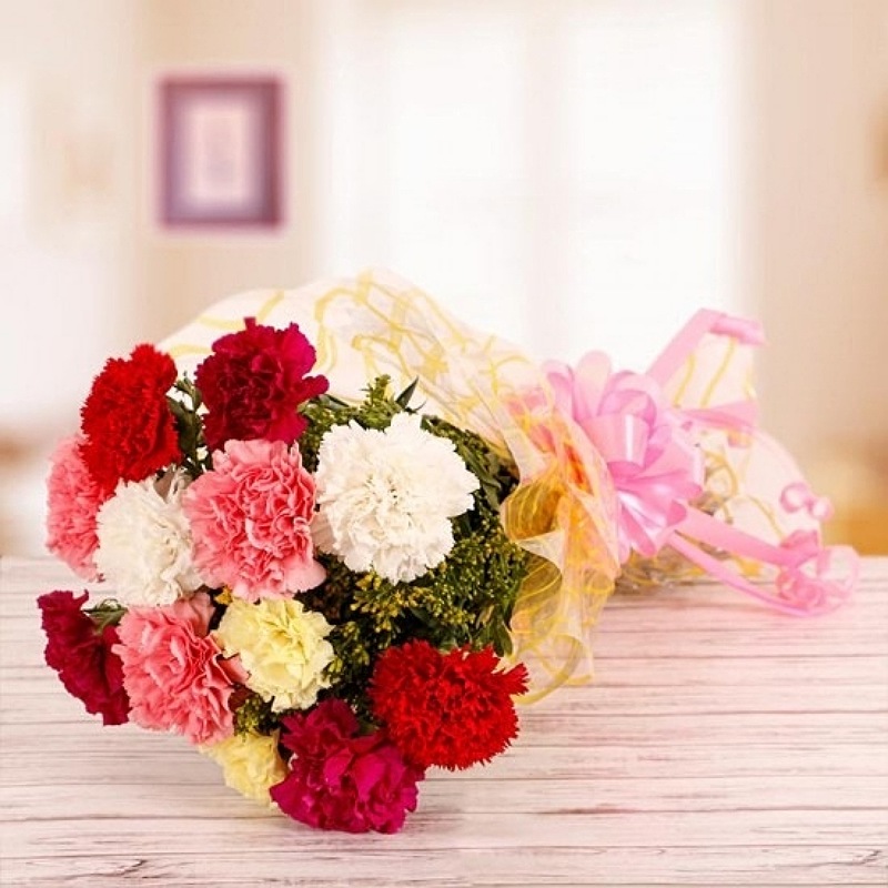 Mixed Carnations Bunch New Year Gifts