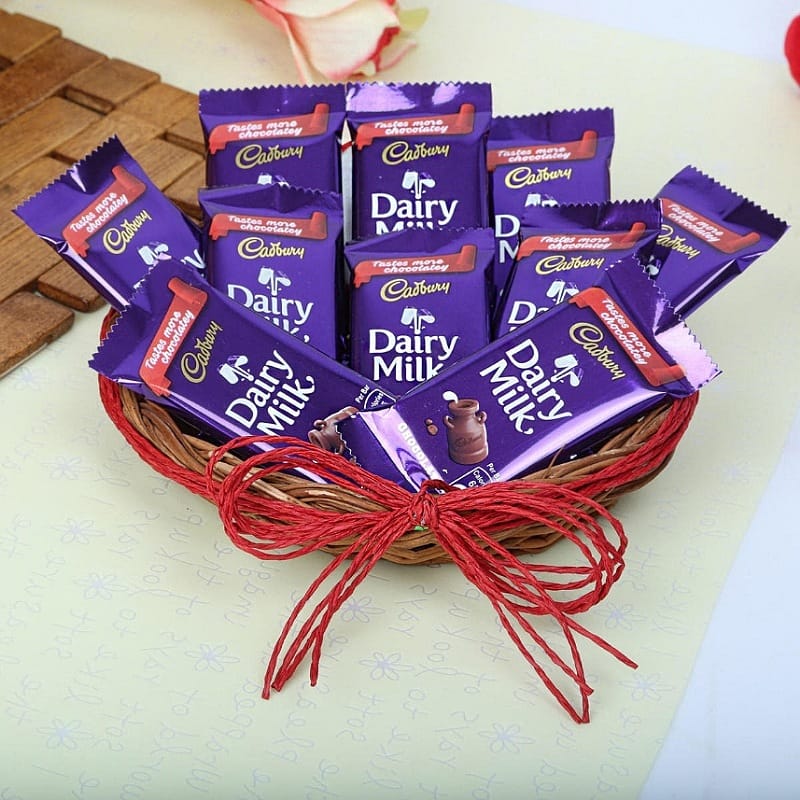 Dairy Milk Chocolates Basket New Year Gifts