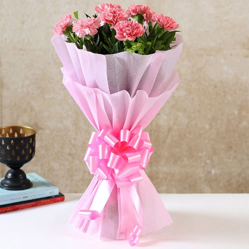 Pink Carnations Bouquet Valentine's Gift