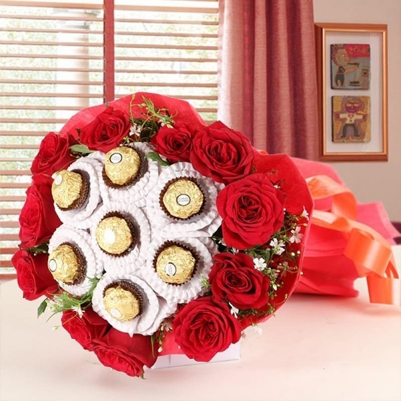 Ferrero Rocher Roses Bunch