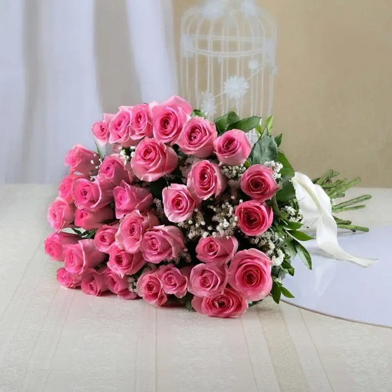 35 Pink Roses Bouquet