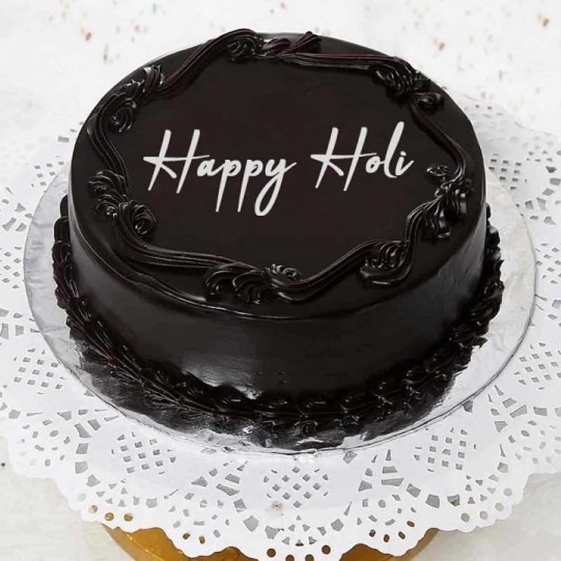 Delectable Truffle Cake Holi Gifts