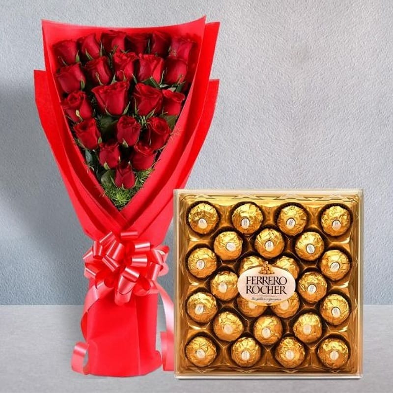 Dazzling Roses With Ferrero Rocher