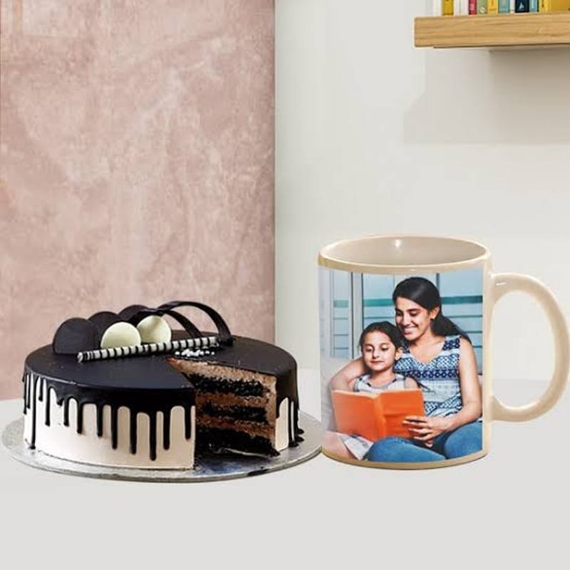Custom Mug With Chocolate Cake