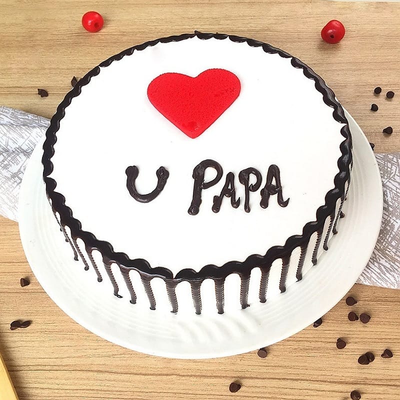 Love U Papa Black Forest Cake