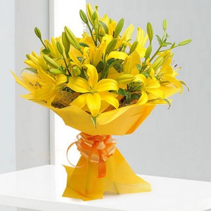 Yellow Lilies Bouquet Father's Day Gifts