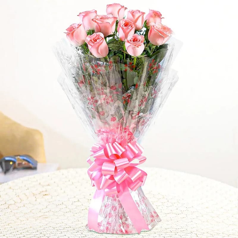 Dazzling Pink Roses Bouquet