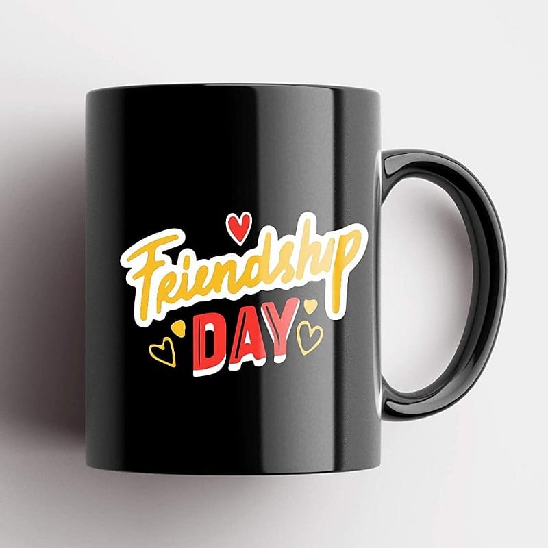Happy Friendship Day Black Mug