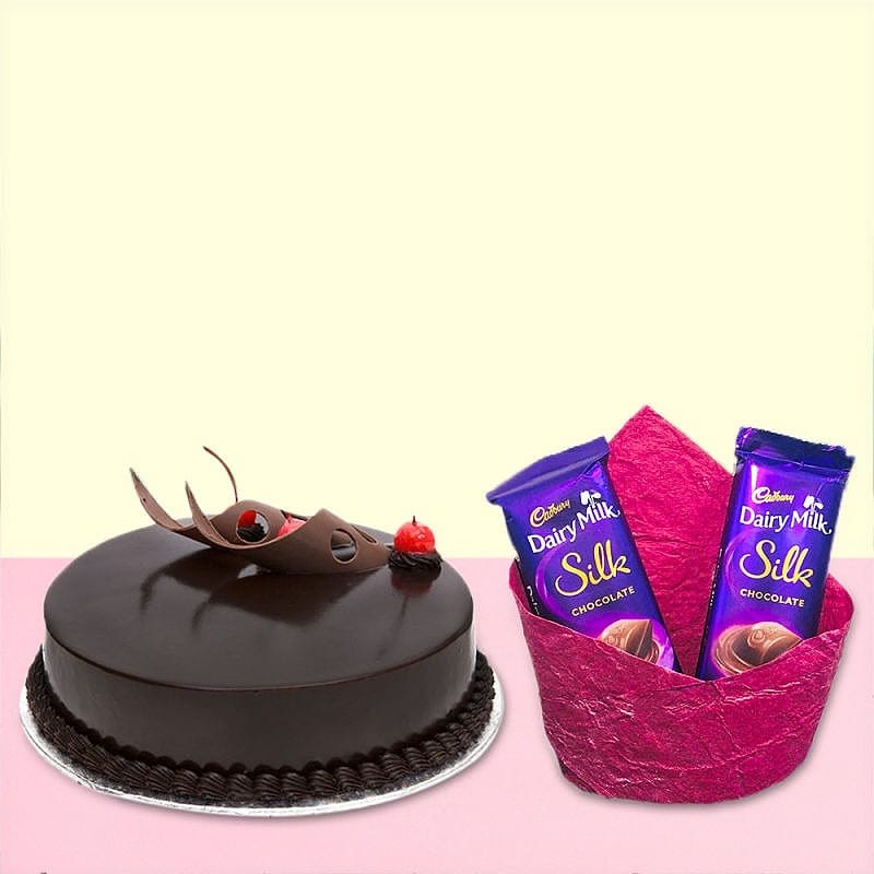 Truffle Cake With SIlk Chocolates