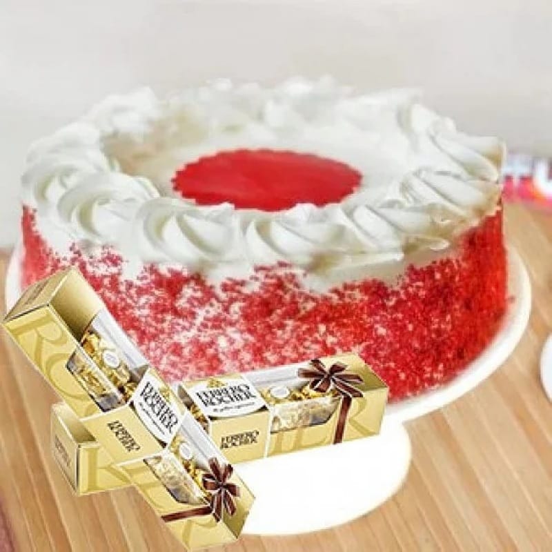 Red Velvet Cake With Ferrero