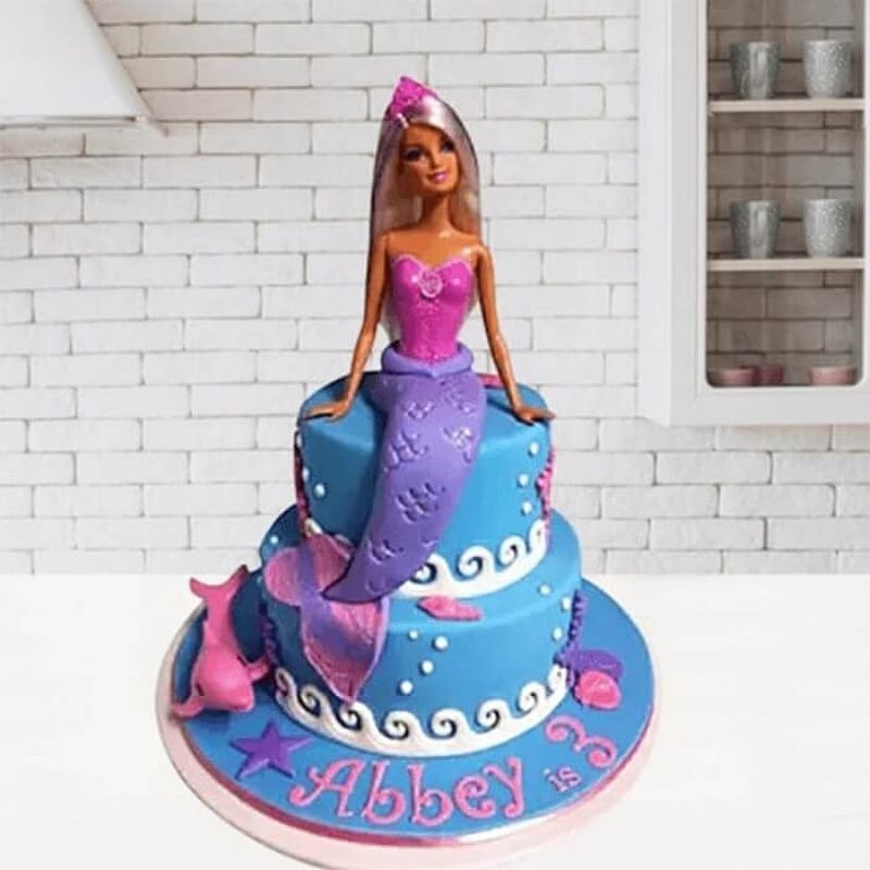 Fishy Barbie Doll Cake