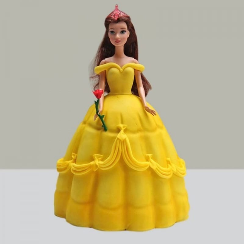 Yellow Barbie Doll Cake