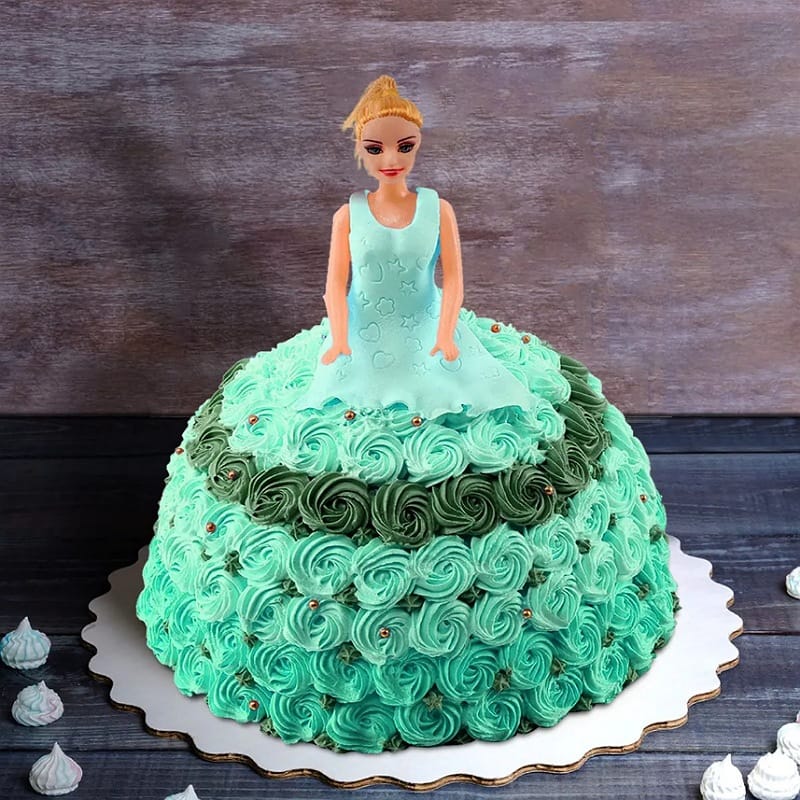 Chocolate Pista Barbie Cake | Send A Cake & Gifts