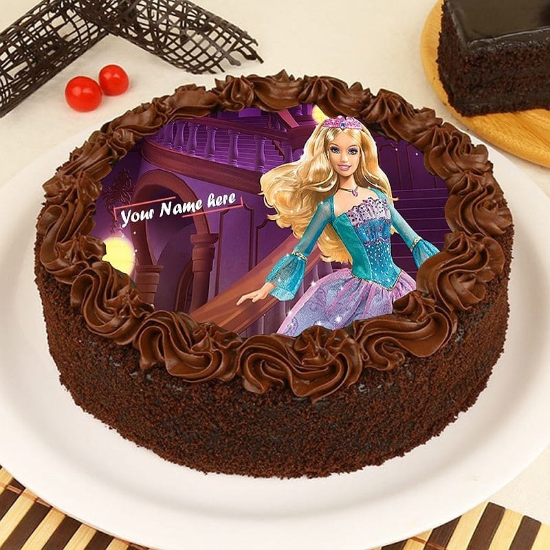 Personalized Chocolate Barbie Cake