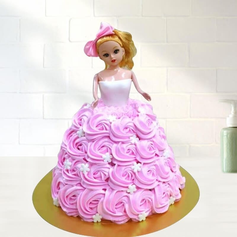 Cute Barbie Doll Cake