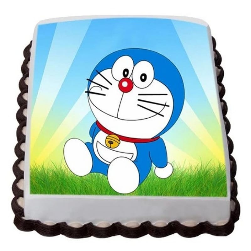 Cute Doraemon Custom Cake