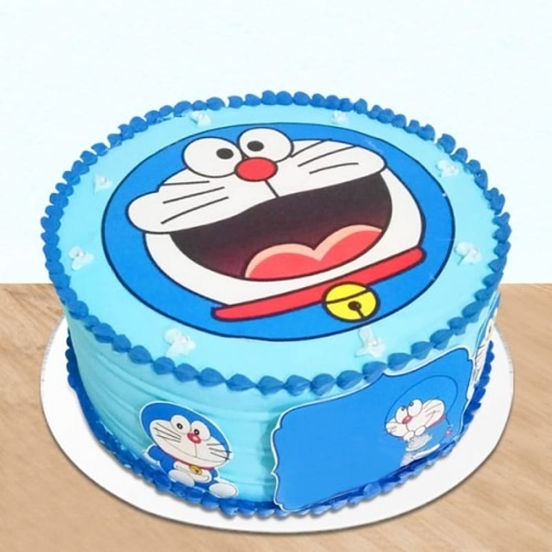 Doraemon Cartoon Theme Photo Cake