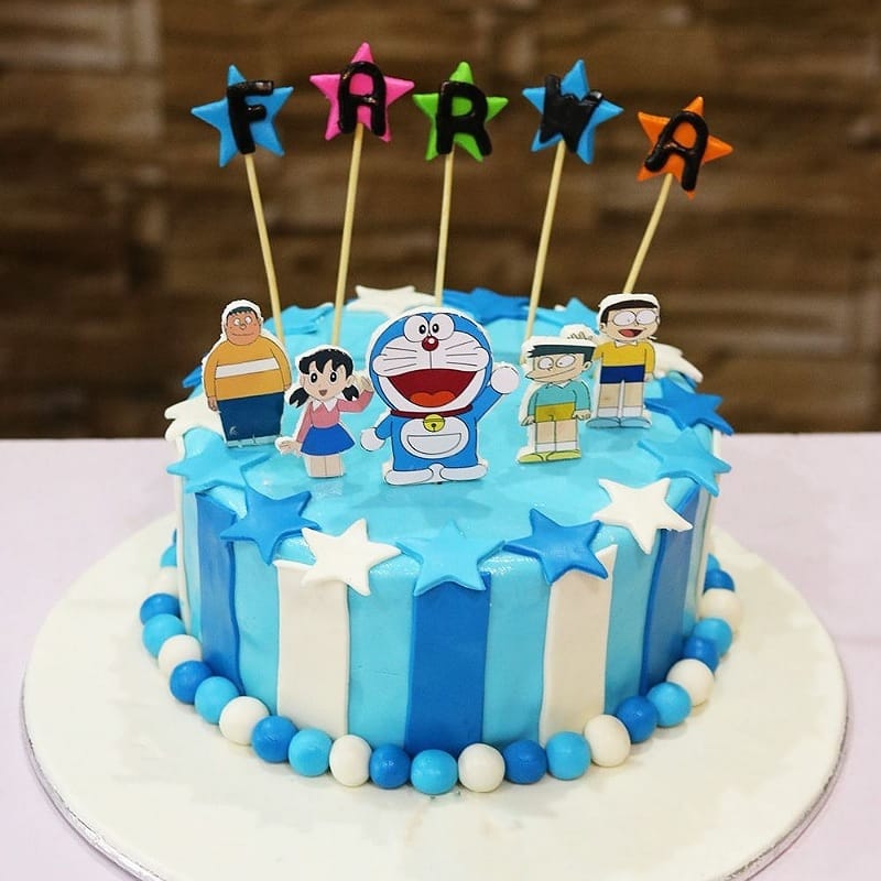 Doraemon Cartoon Theme Cake