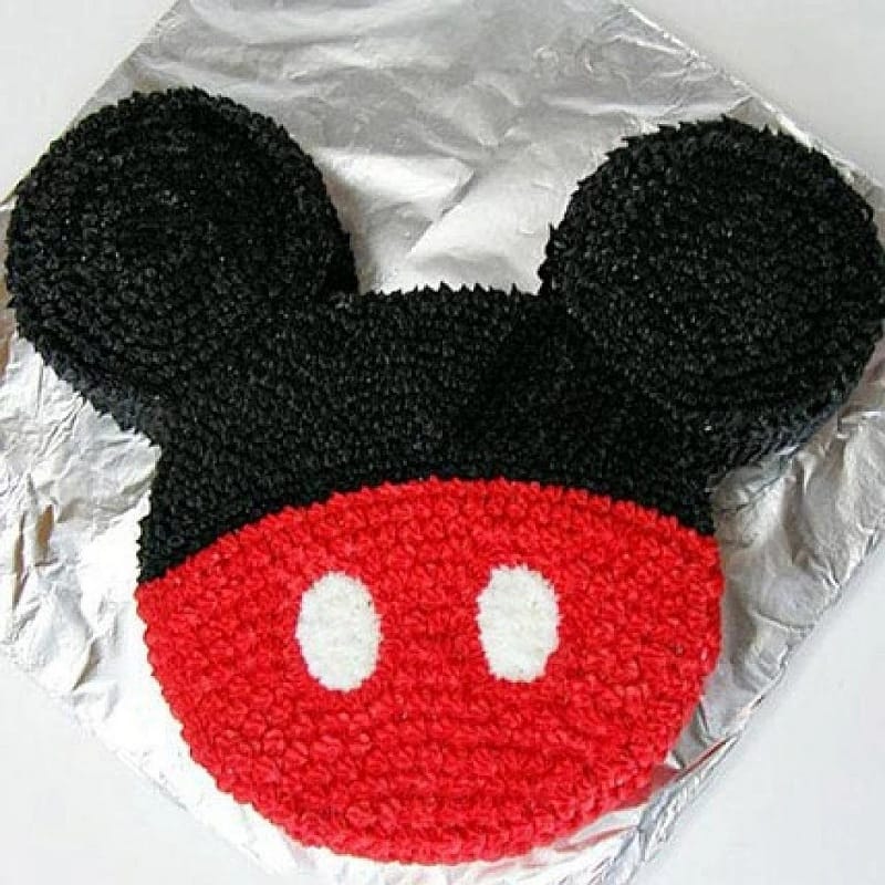 Red N Black Micky Mouse Cake