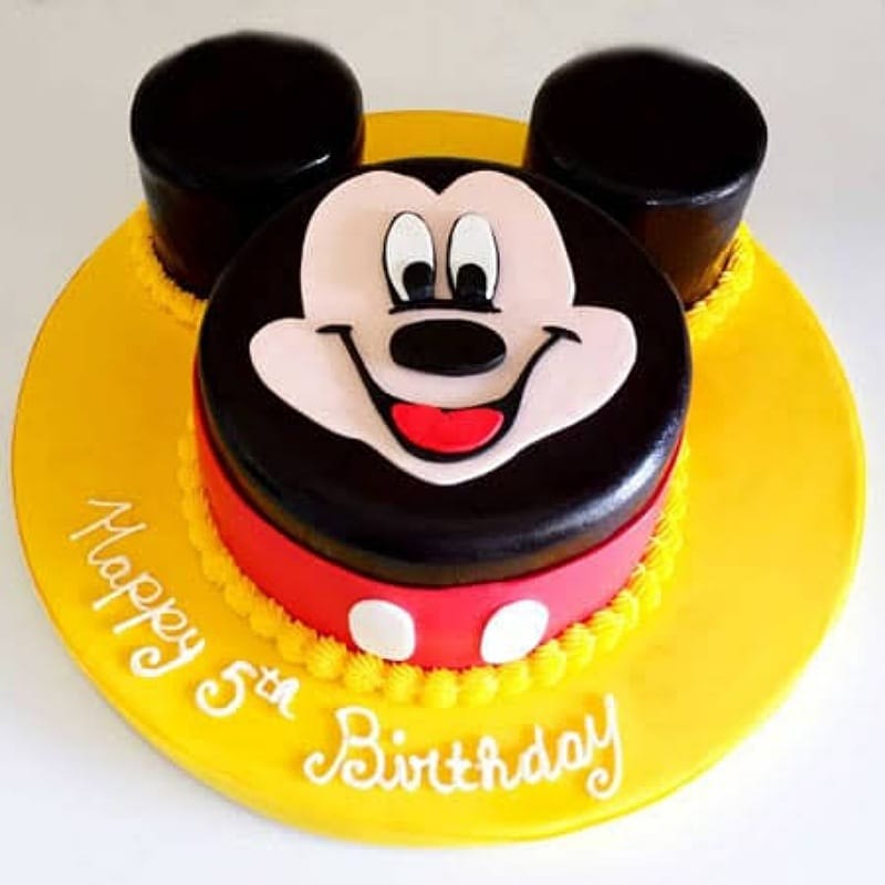 Smiley Mickey Mouse Theme Cake