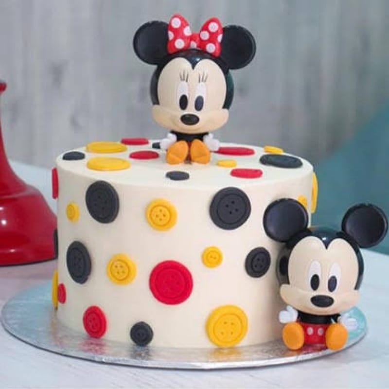 Micky N Minnie Mouse Theme Cake