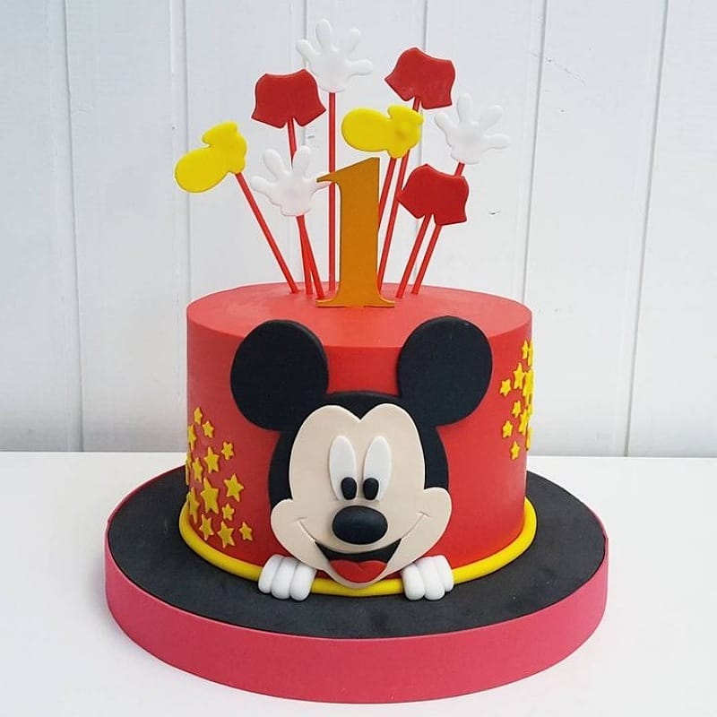 Micky Mouse Birthday Theme Cake