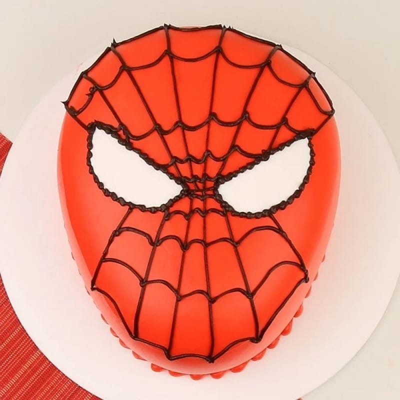 Spiderman Face Theme Cake