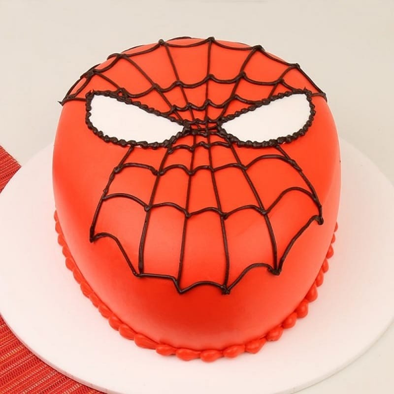 Spiderman Face Cream Cake
