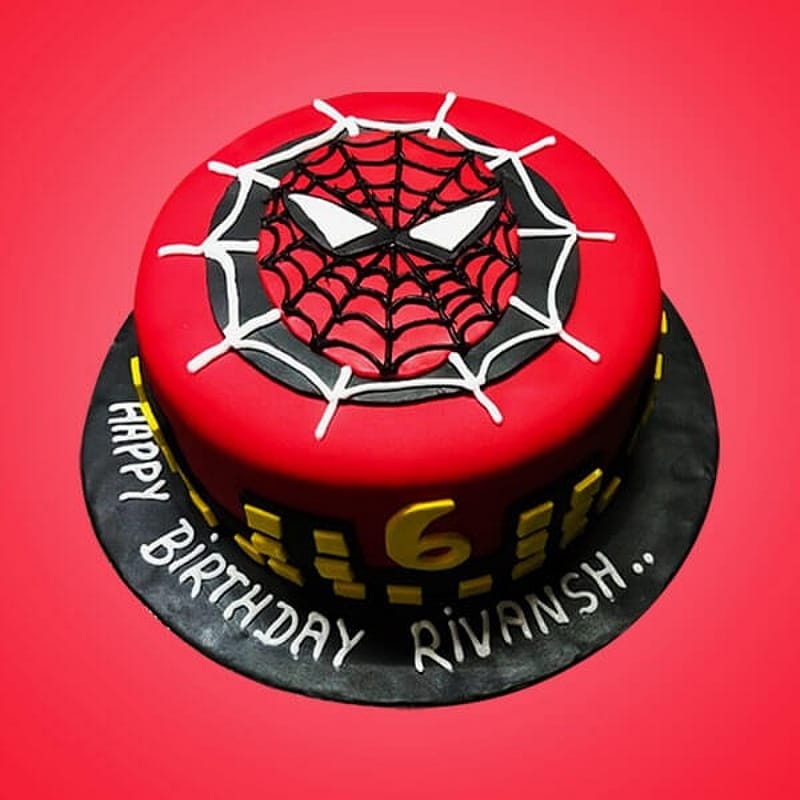 Spiderman Birthday Theme Cake