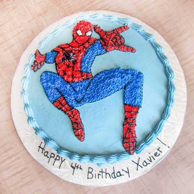 Fantastic Spiderman Cream Cake