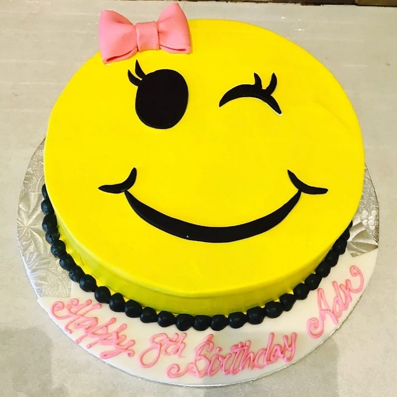 Winky Emoji Cake