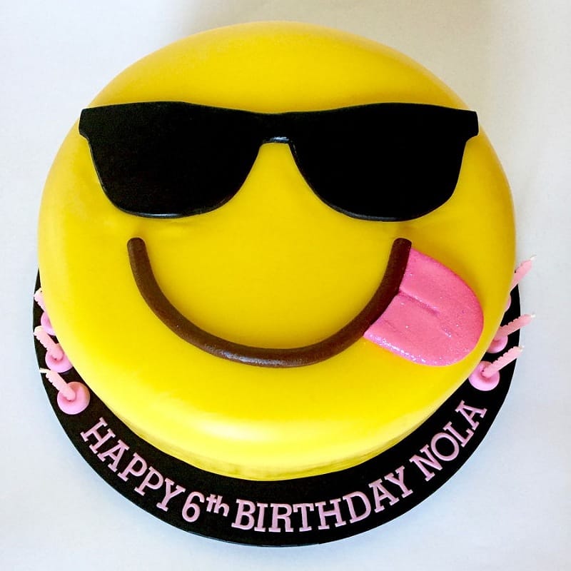 Cool Emoji Fondant Cake