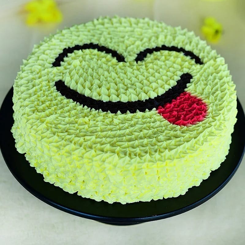 Delicious Emoji Cream Cake