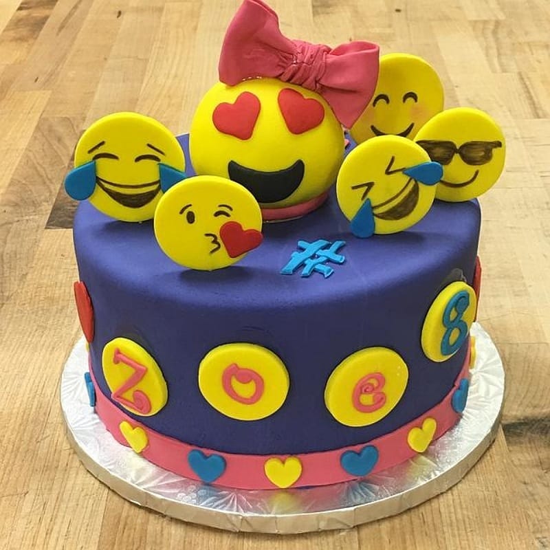 Amusing Emoji Theme Cake