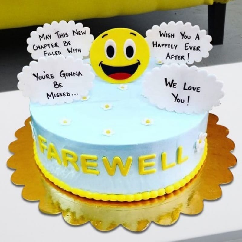 Farewell Emoji Theme Cake