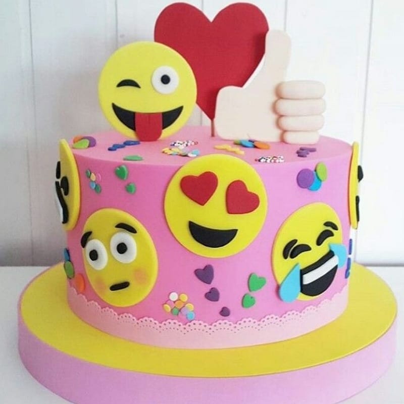 Pretty Emoji Theme Cake