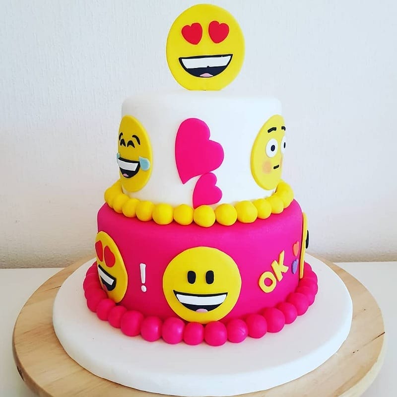 Cuteness Overloaded Emoji Cake