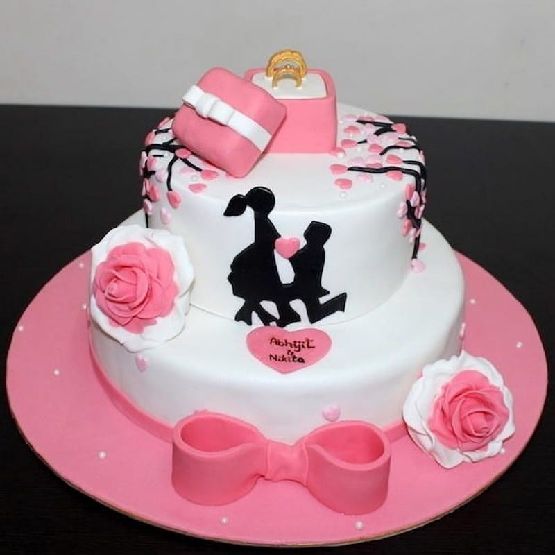 Shop for Fresh Delicious Ring Heart Shape Cake online - Coimbatore