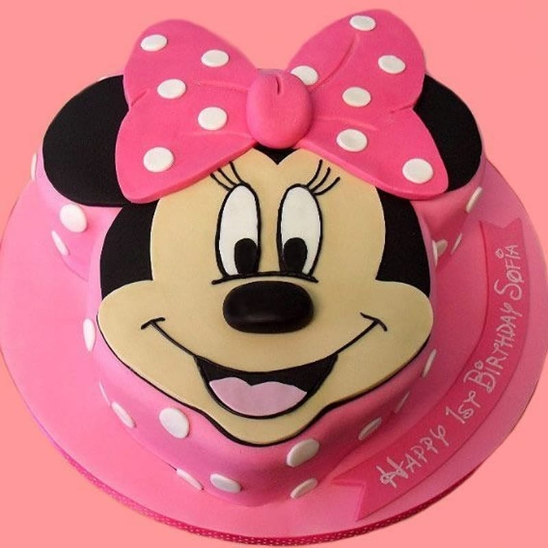 Smiley Minnie Mouse Cake