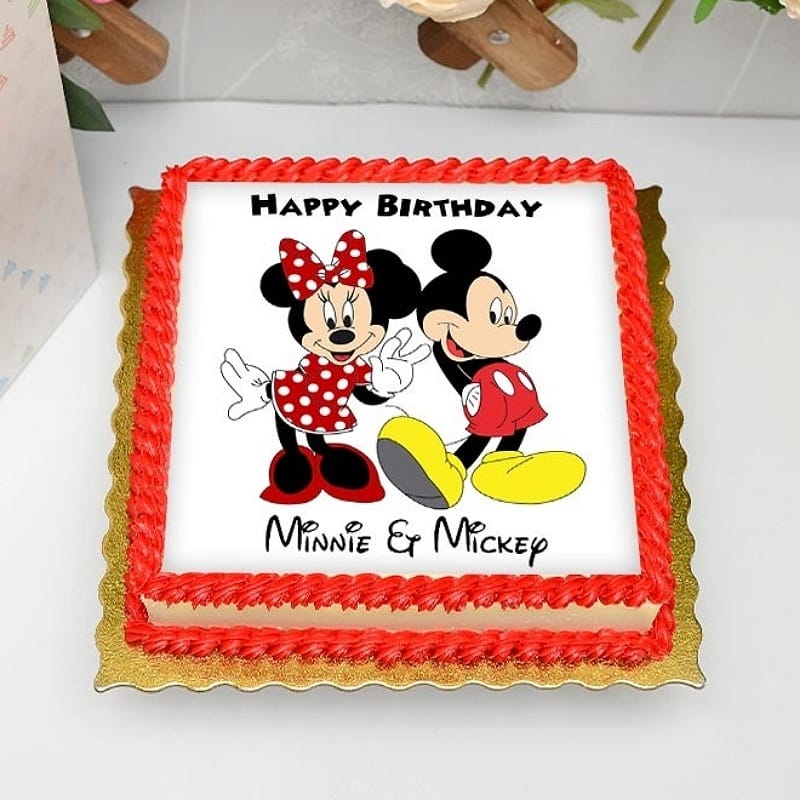 Minnie & Mickey Mouse Poster Cake
