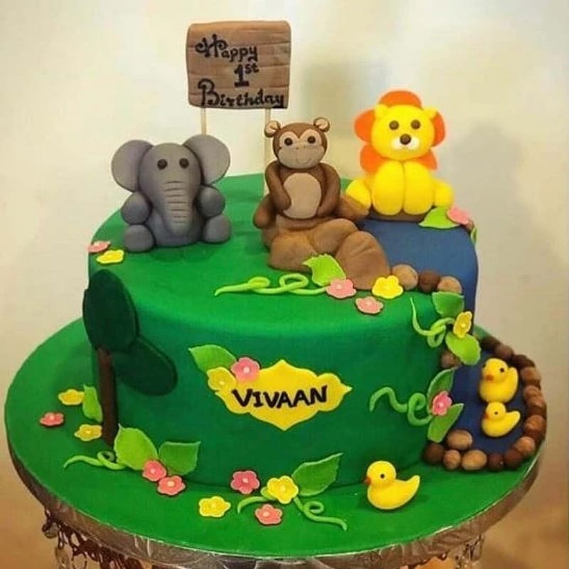 Magnificent Jungle Theme  Cake