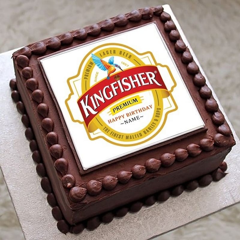Personalized Kingfisher Cake