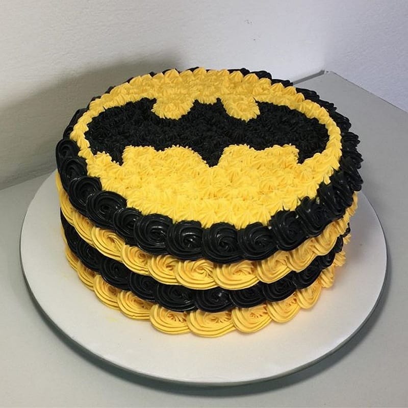 Two Tier Cake 45 - Batman To the Rescue #7240 - Aggie's Bakery & Cake Shop