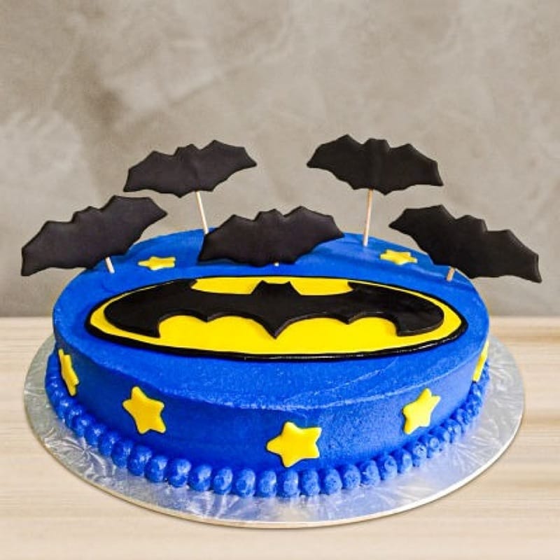 Bluish Batman Fondant Cake