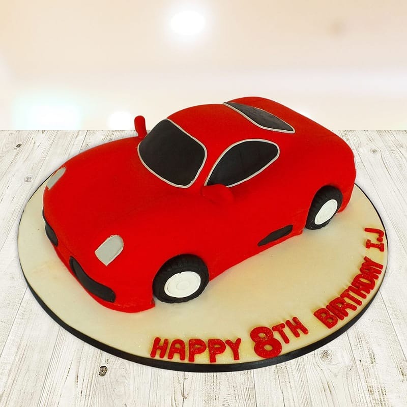 Red Car Theme Cake