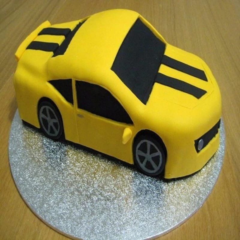 Yellow Car Theme Cake