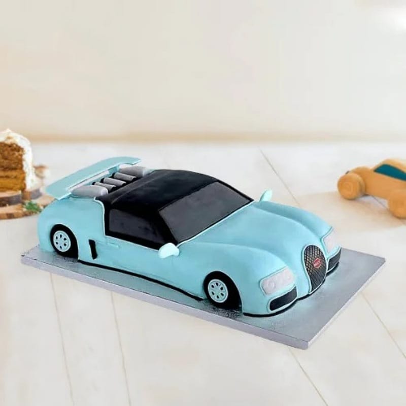 Bugatti Car Fondant Cake