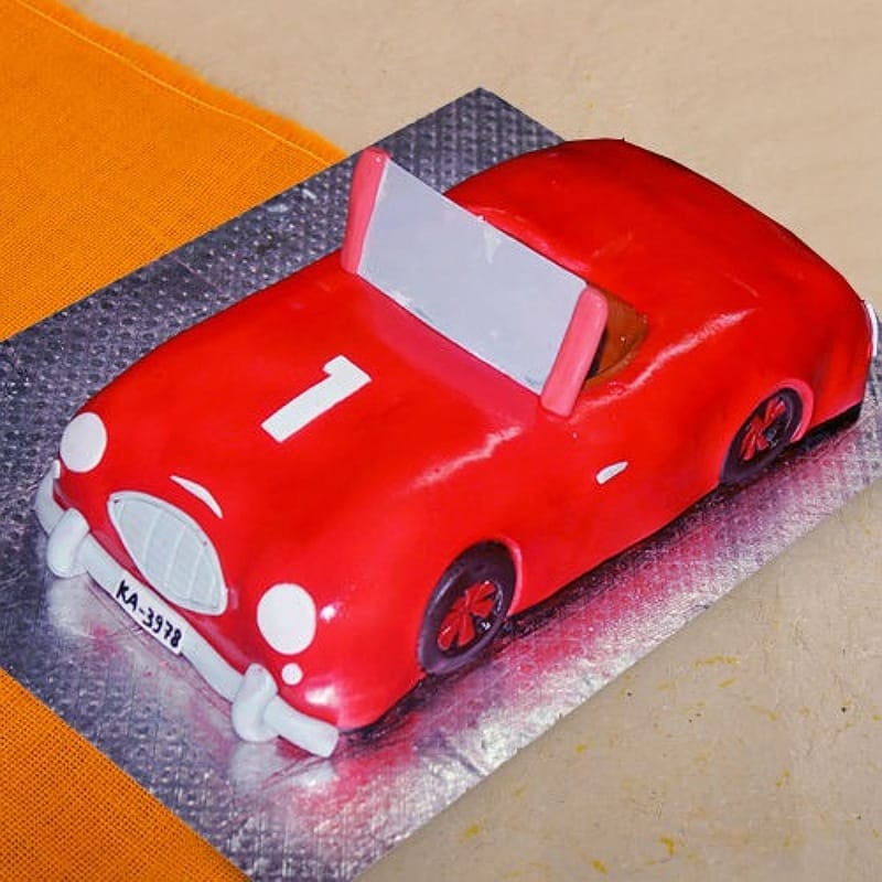 Scrumptious Red Car Cake