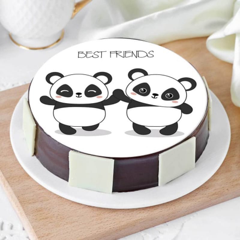 Panda Theme Fondant Cake - Dough and Cream