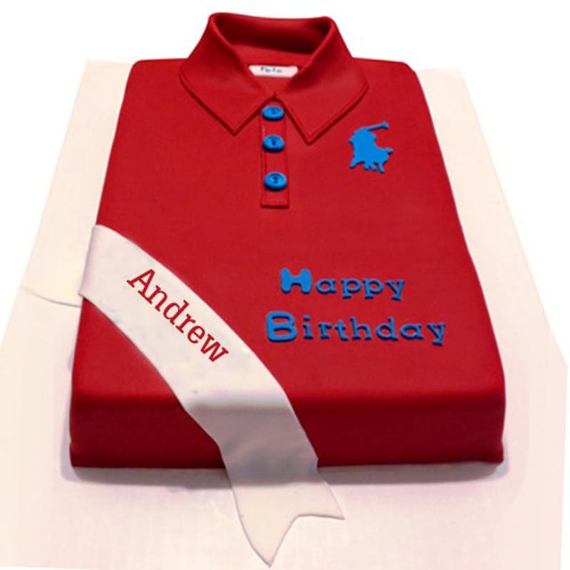 Red T-Shirt Fondant Cake